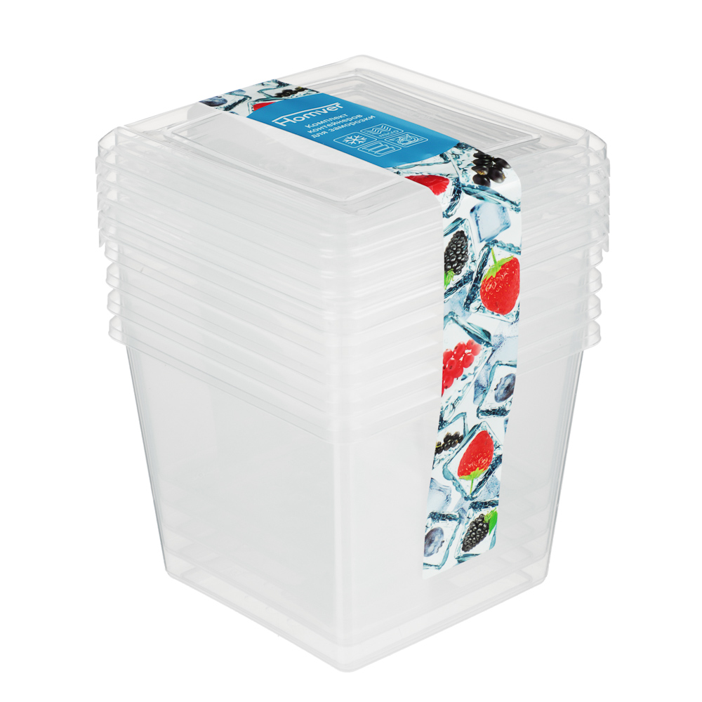 Набор контейнеров для заморозки 1л 5шт, пластик, арт.№ 861-300