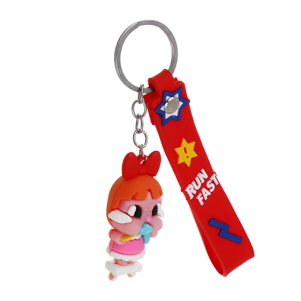 Брелок с игрушкой, 5х3 см, полипропилен, 6 дизайнов, арт.№ 295-288