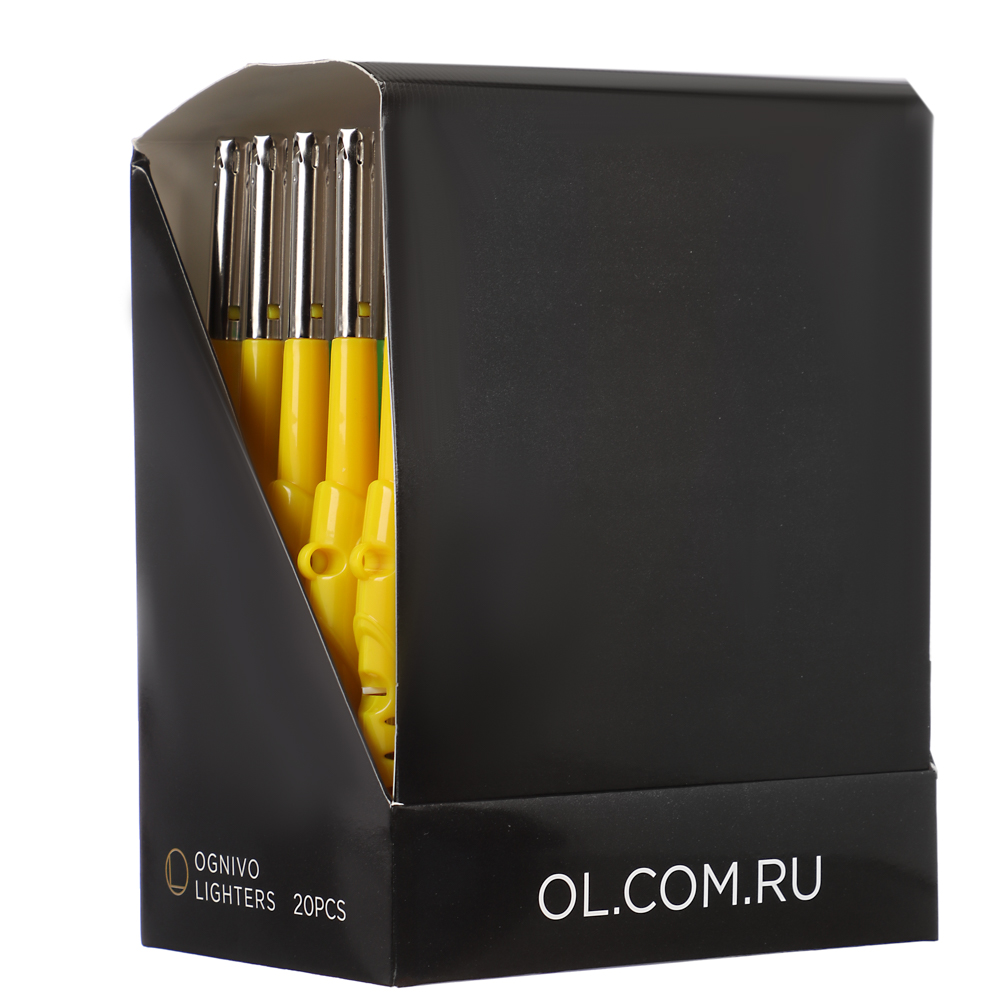 Зажигалка бытовая газовая OGNIVO, модель M3588 T, BOX, с веревочкой, 3588 T, 4 цвета, арт.№ 442-042