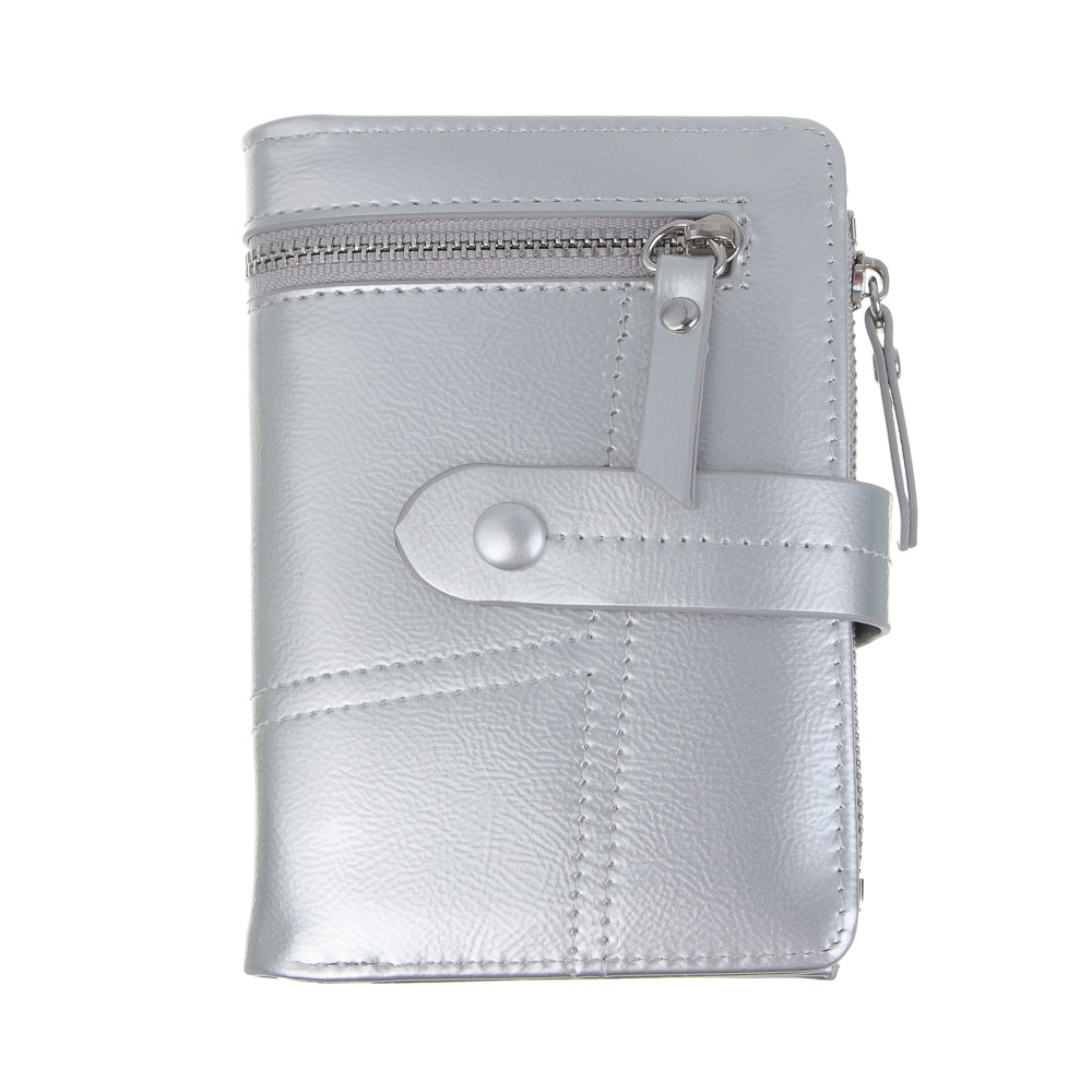 ЮL Анзелия Кошелек женский для купюр, карт и монет на кнопке, полиуретан, 14x10x3 см, 2 цвета, КЖ24-17, арт.№ 303-033