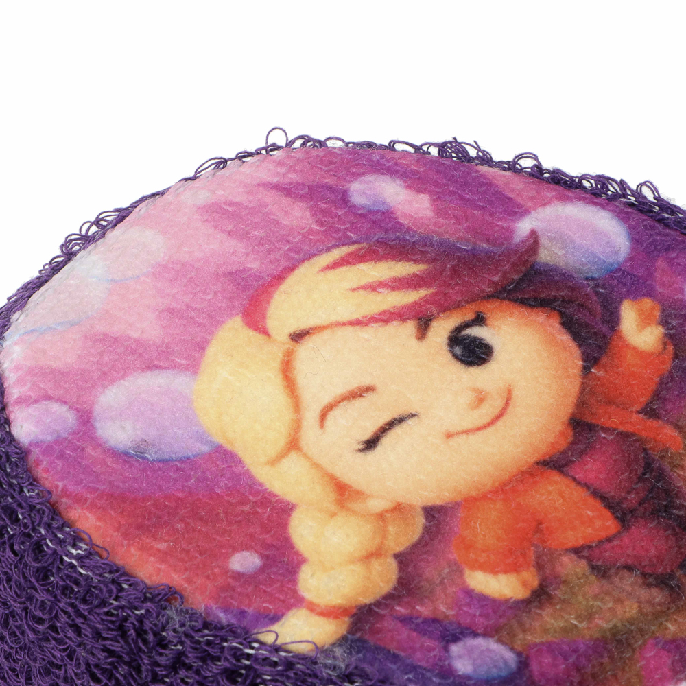 Мочалка-губка детская BY Русские Супергерои, размер 13x10x3см, пенополиуретан, 100% хлопок, 0+, арт.№ 361-161