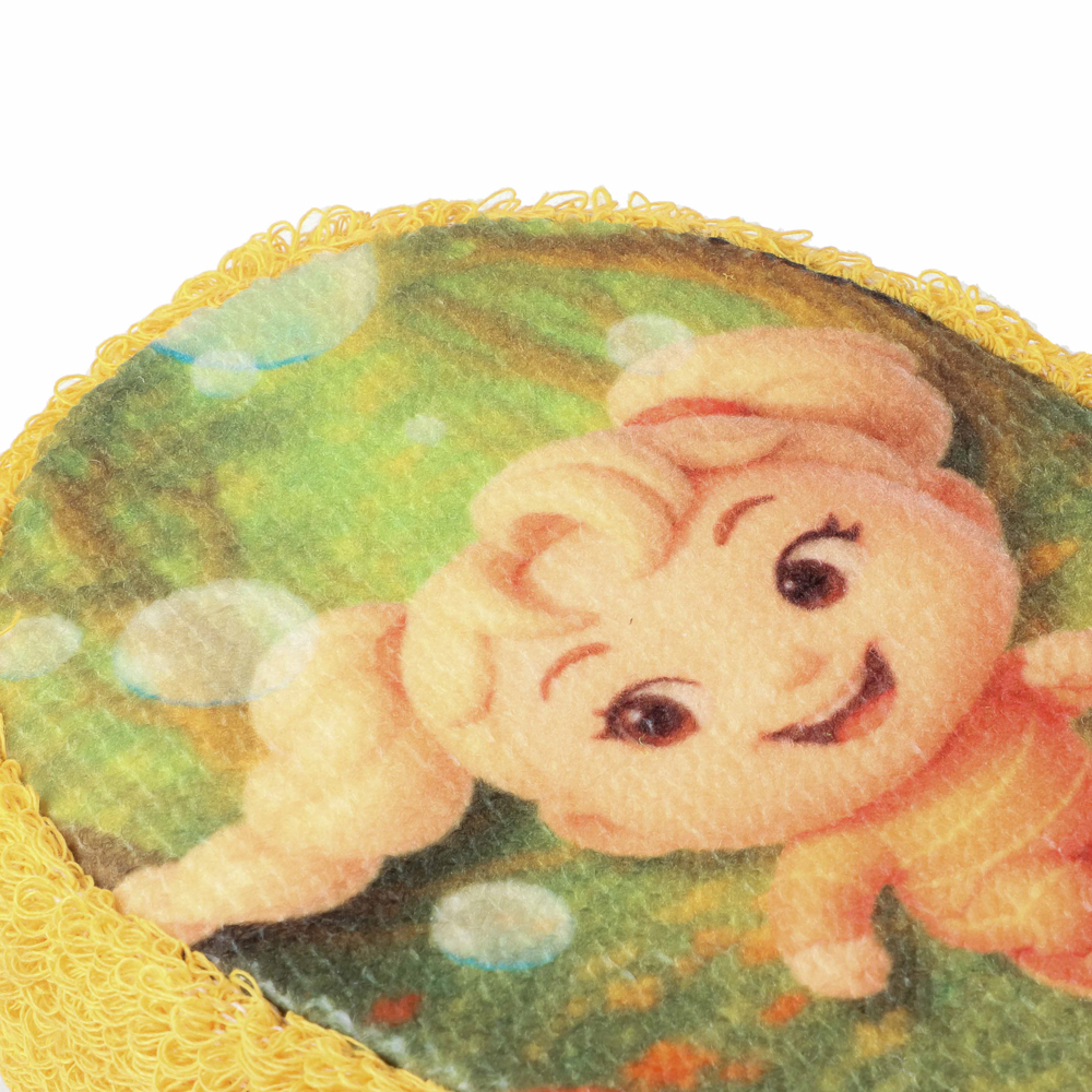 Мочалка-губка детская BY Русские Супергерои, размер 13x10x3см, пенополиуретан, 100% хлопок, 0+, арт.№ 361-161