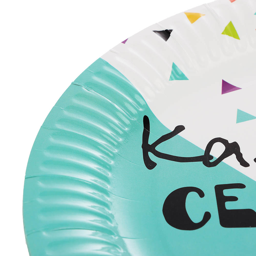 Тарелка бумажная Фуд Party 6шт, 23см, арт.№ 530-421