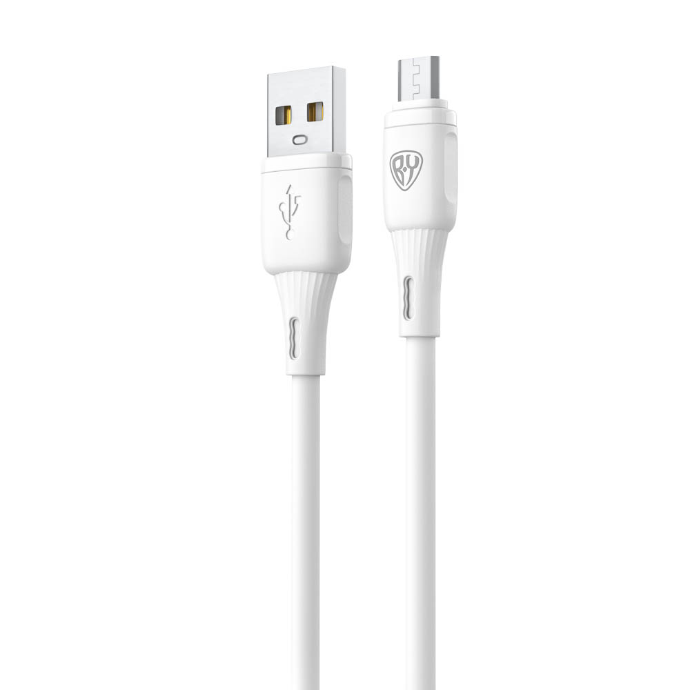 Кабель для зарядки USB(A)-microUSB BY Fusion, 18Вт, 1 м, 2.4A, TPE, белый, арт.№ 931-626