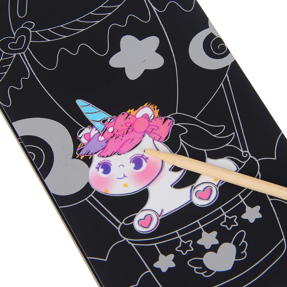 ХОББИХИТ Блокнот-гравюра с цветным фоном, 8 страниц, бумага, дерево, 8х19см, 4 дизайна, арт.№ 281-278