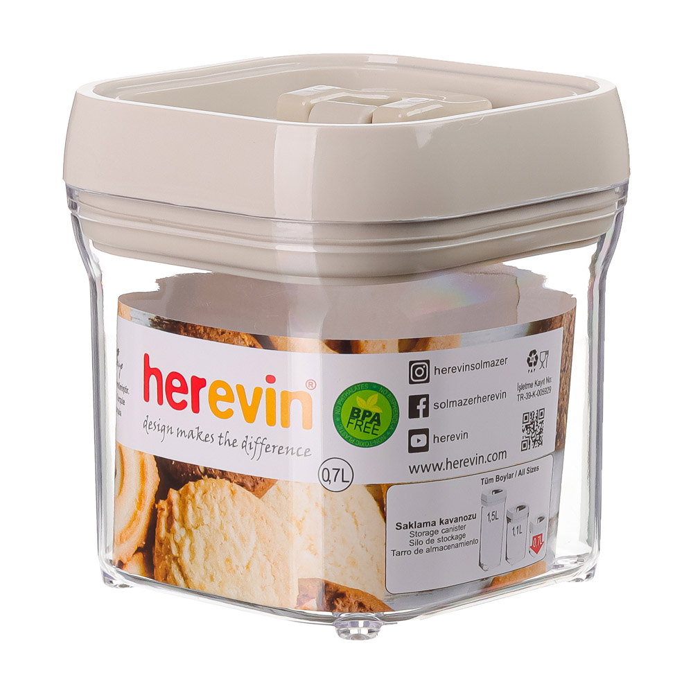 HEREVIN Космо Банка для сыпучих продуктов, 700мл, пластик, 161201-825, арт.№ 828-256