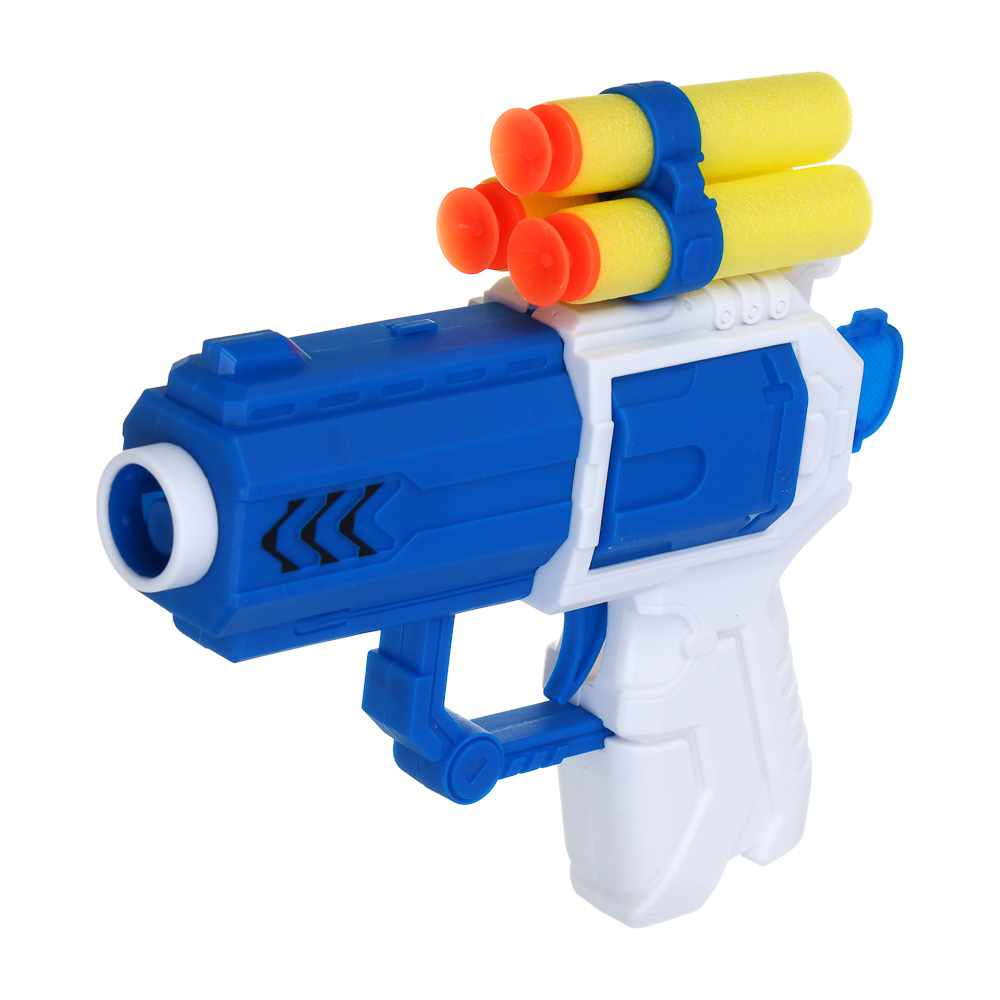 ИГРОЛЕНД Пистолет "Суперстрелок" с присосками 3 шт, ПП, ЭВА, 15х4х26,4 см, 2 дизайна, арт.№ 261-768