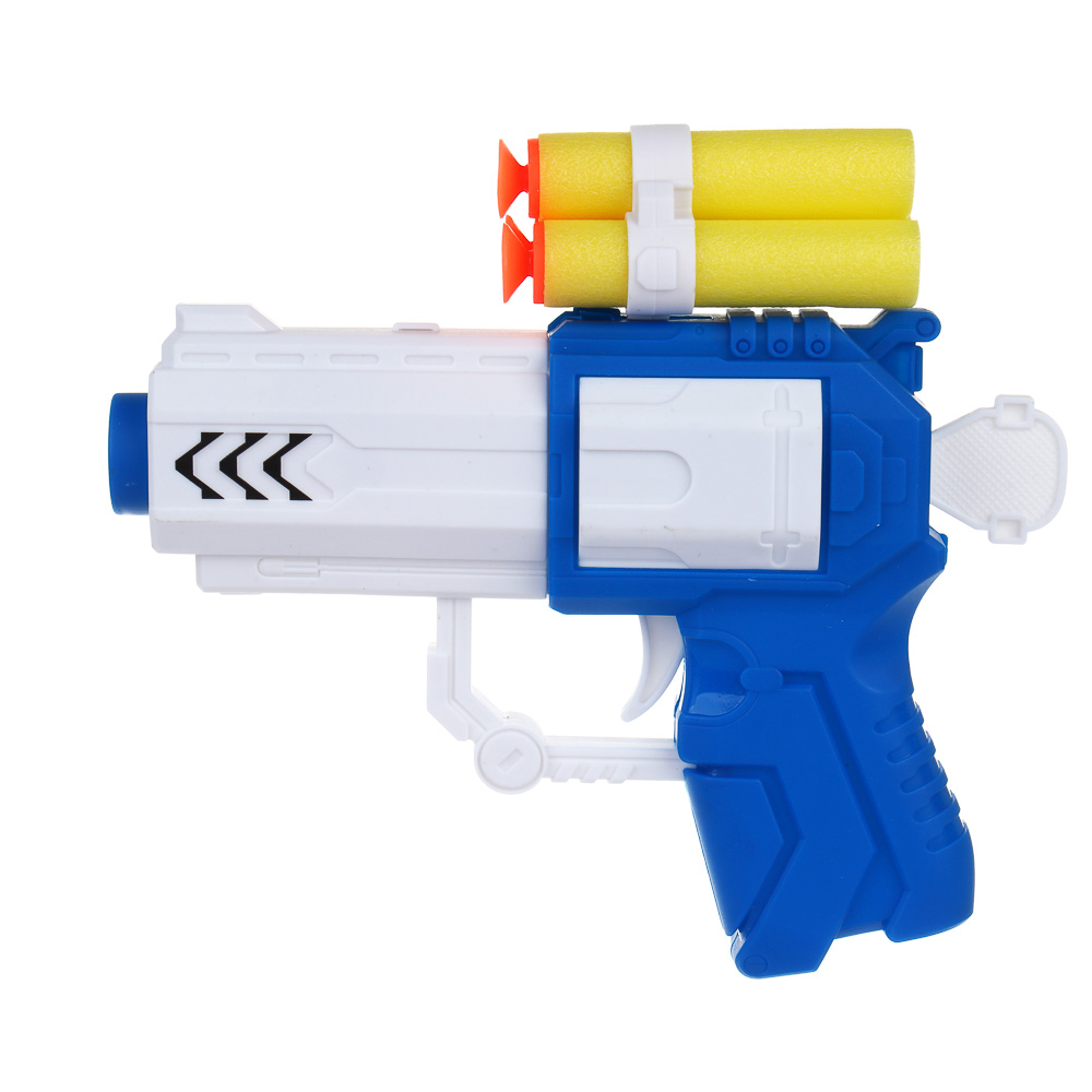 ИГРОЛЕНД Пистолет "Суперстрелок" с присосками 3 шт, ПП, ЭВА, 15х4х26,4 см, 2 дизайна, арт.№ 261-768