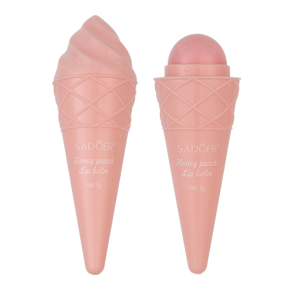 Бальзам для губ питательный с ароматом медового персика тм Sadoer, 6гр, арт.№ 022-215