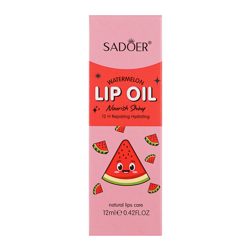 Масло для губ увлажняющее с ароматом арбуза тм Sadoer, 12мл, арт.№ 022-216