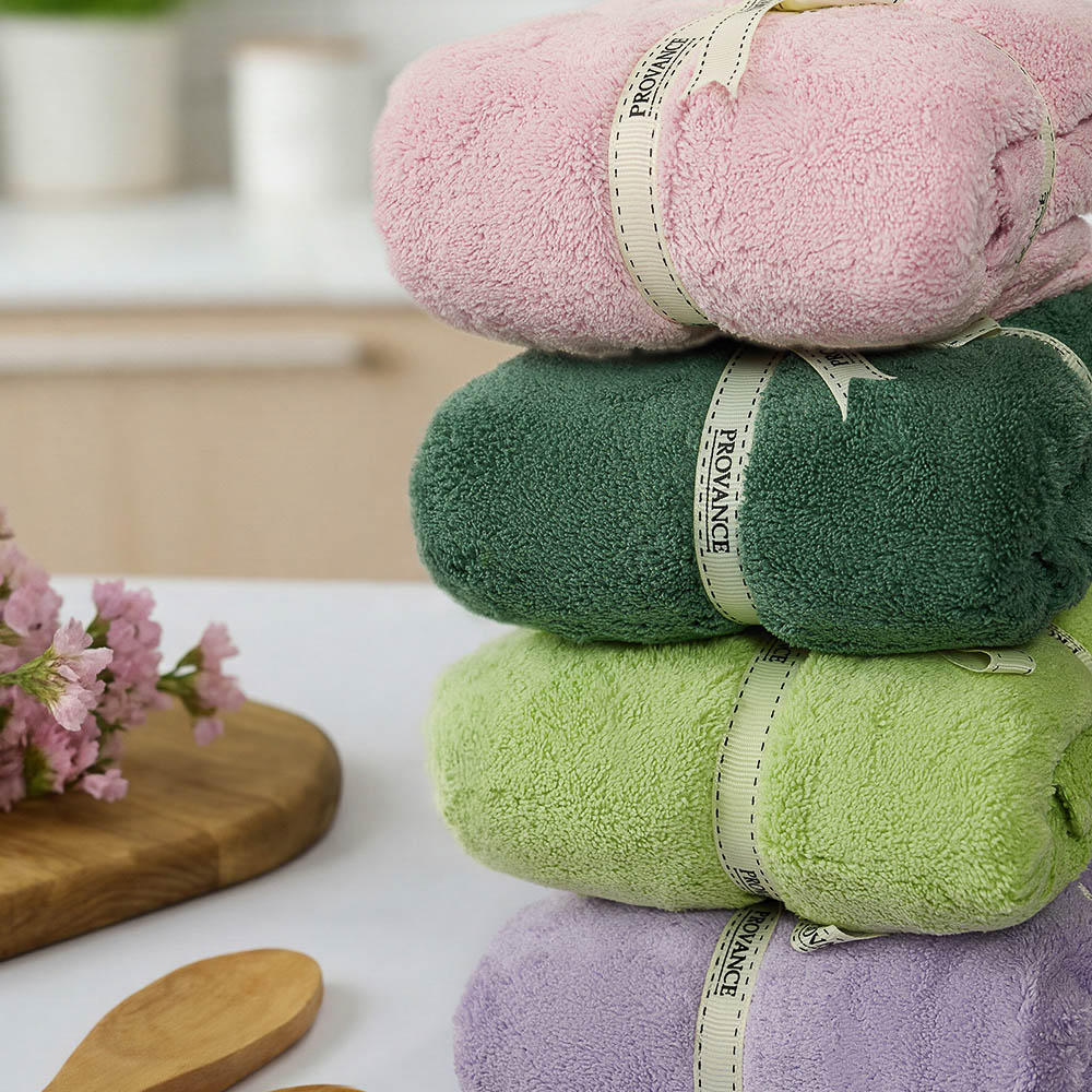 PROVANCE Ботаника Полотенце махровое 34х73см, 85% полиэстер, 15% полиамид, 4 цвета, арт.№ 488-192