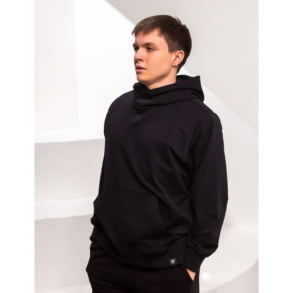 BY Basic Толстовка мужская, хлопок, цвет черный, размер XXL, арт.№ 833-152