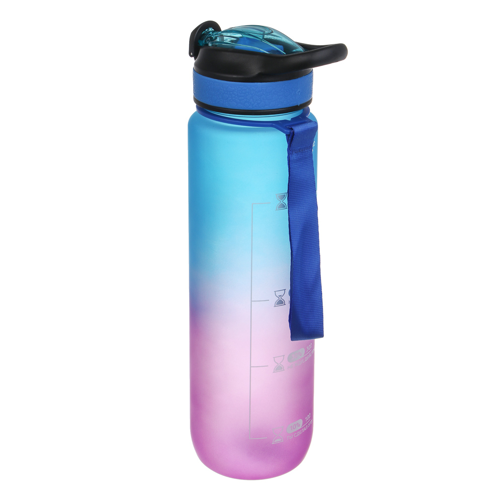 Бутылка спортивная тм BY SPORT, 1000мл, PC, 3 цвета, арт.№ 088-140