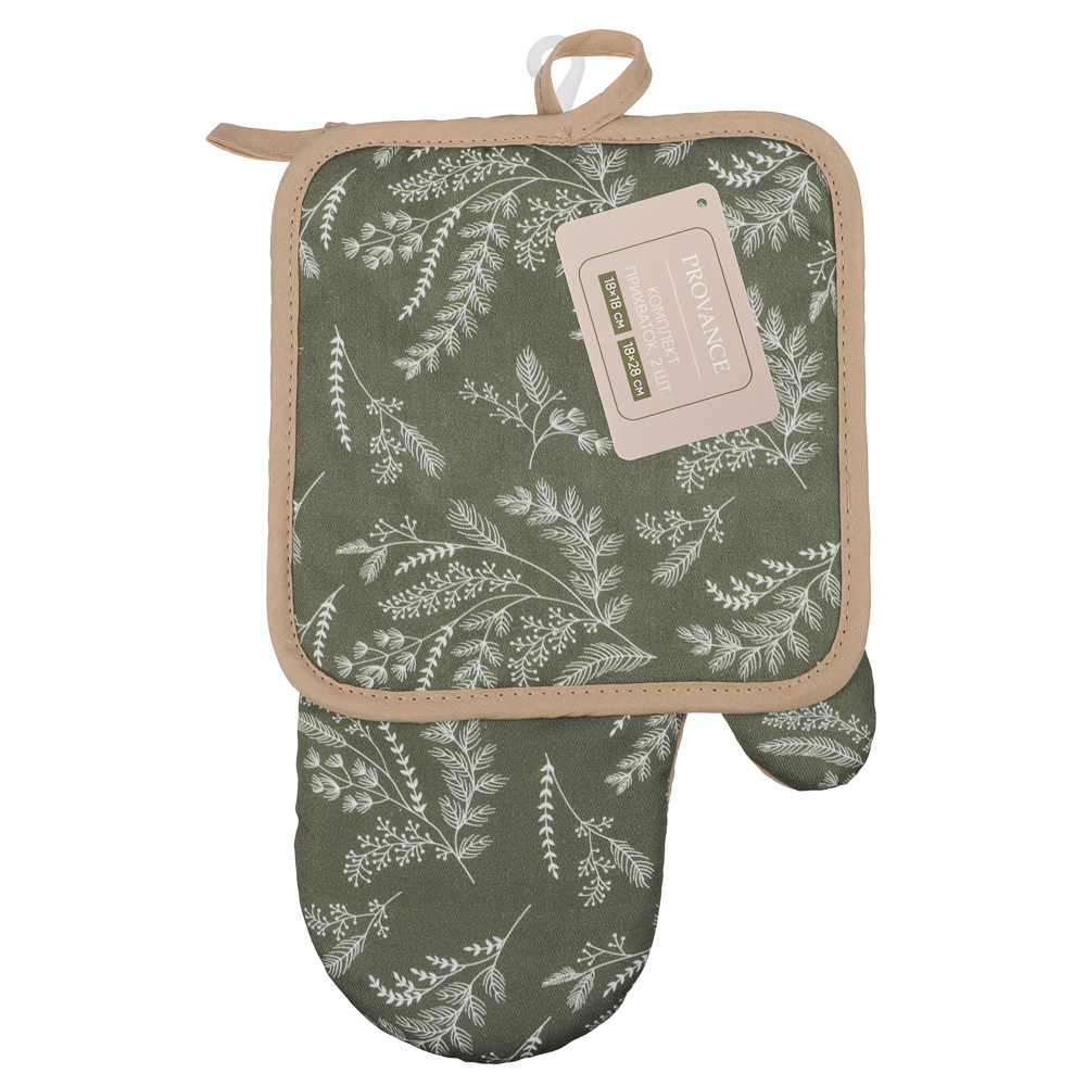 PROVANCE Кантри Комплект прихваток 2шт, 18х18, 18х28, 100% хлопок, 3 цвета, арт.№ 493-150