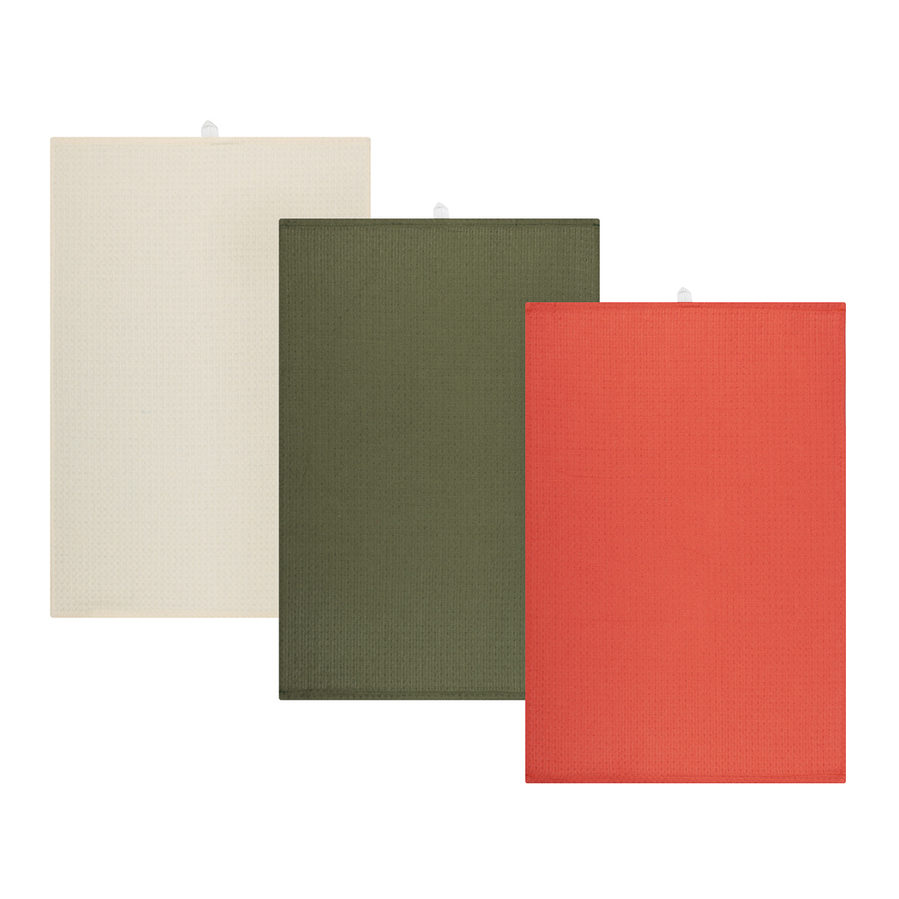 PROVANCE Кантри Комплект вафельных полотенец 3шт, 40х60см,100% хлопок, 2 цвета, арт.№ 434-201