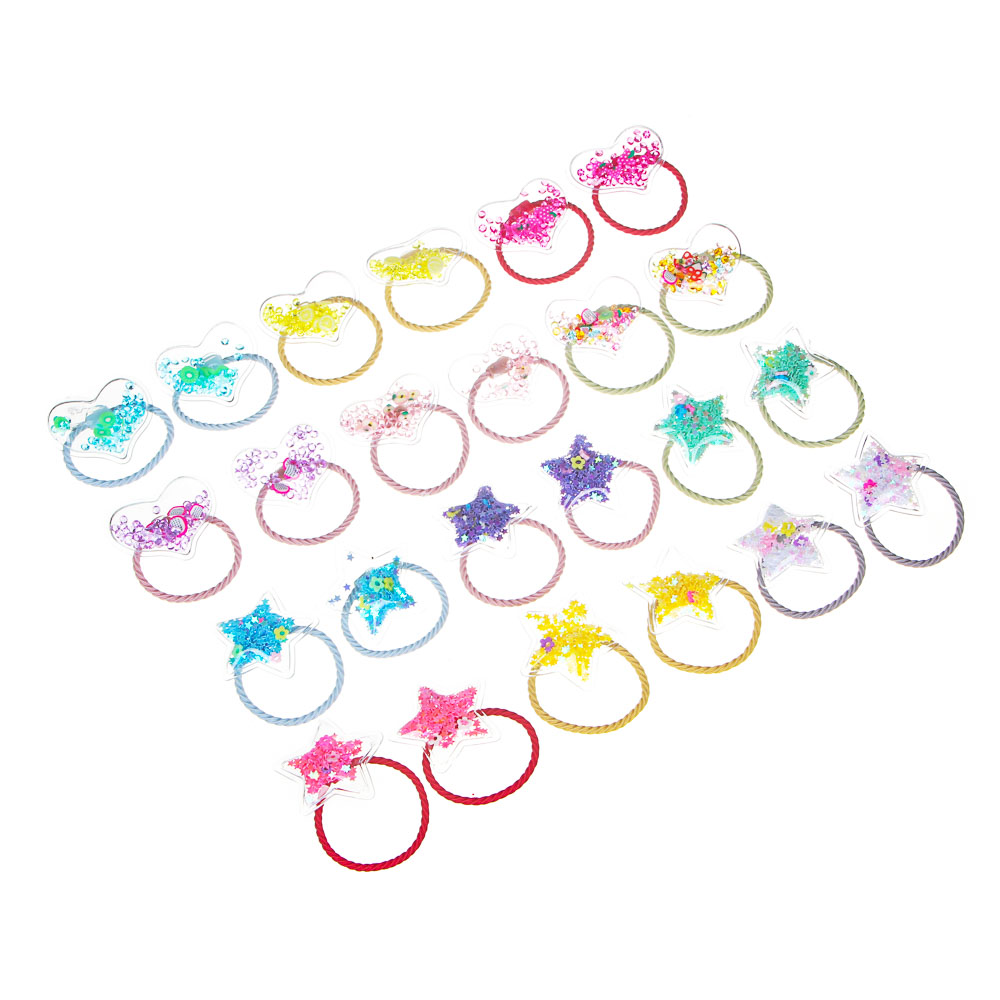 BERIOTTI Набор детских резинок для волос 2шт, ПУ, ПВХ, полиэстер, 3-3.5см, 2 дизайна, арт.№ 322-235