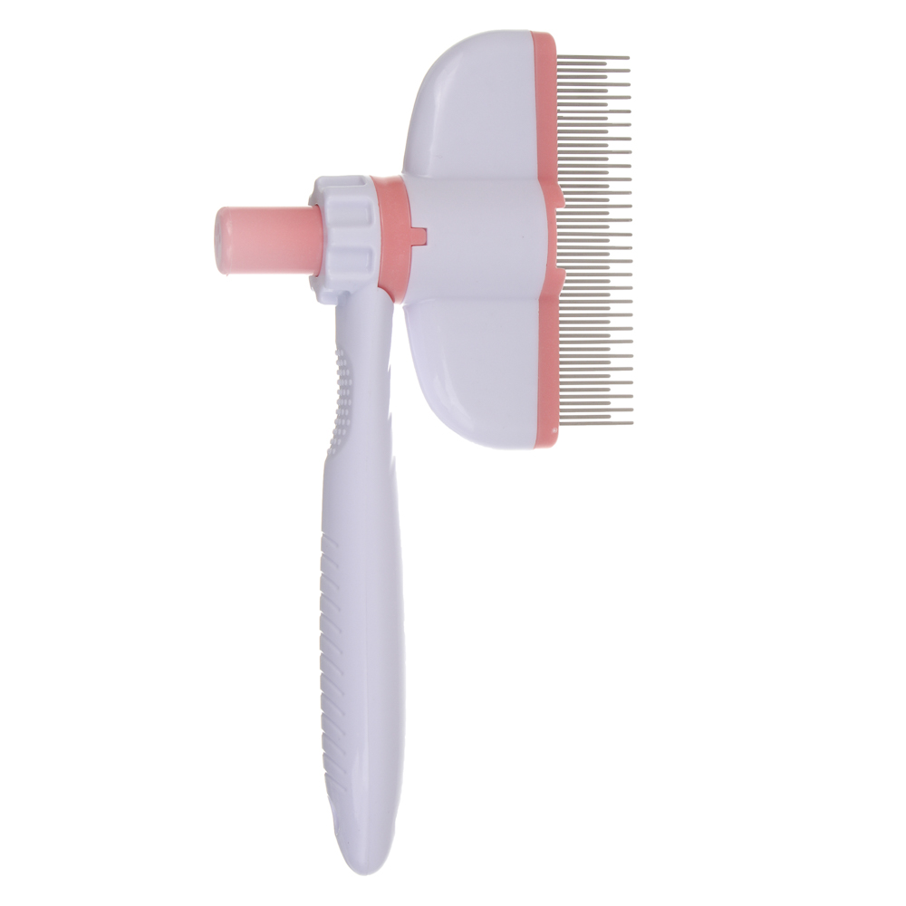 Расческа для животных с кнопкой удаления шерсти тм VETTA, пластик, металл, 18 см, арт.№ 273-591