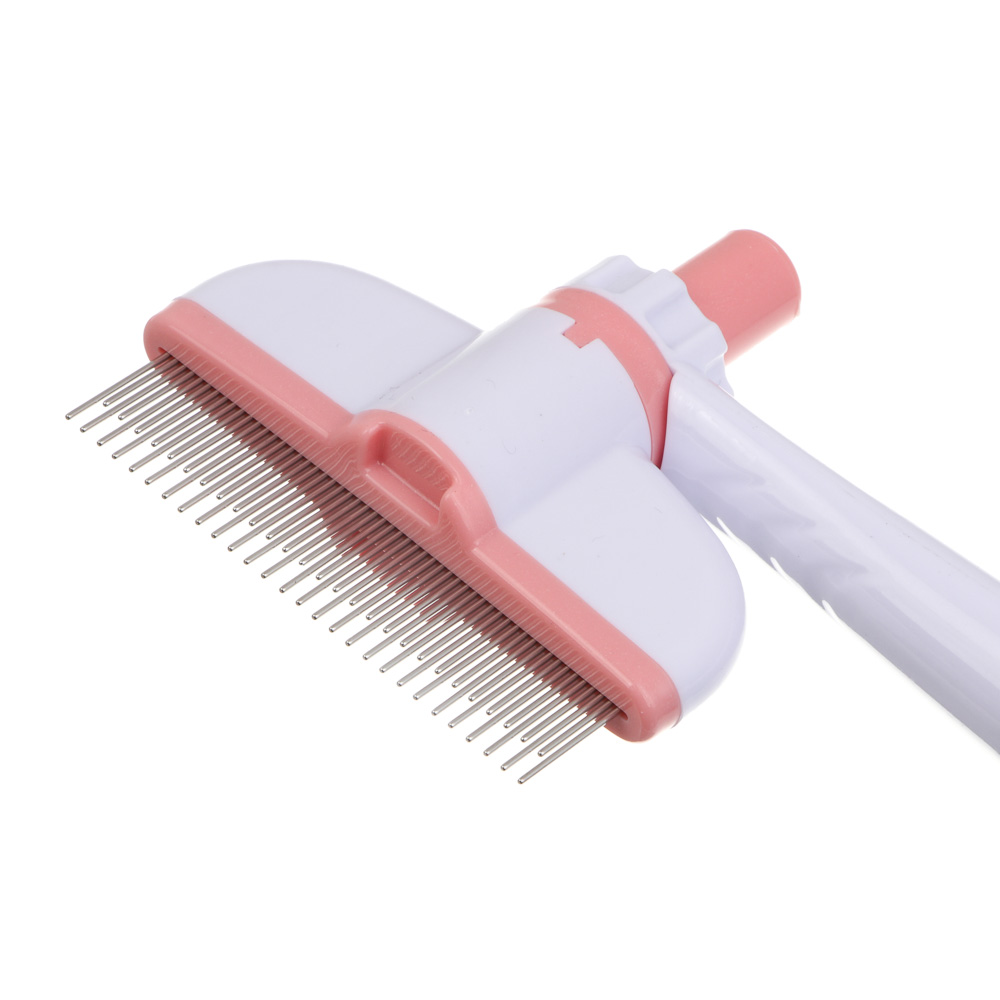 Расческа для животных с кнопкой удаления шерсти тм VETTA, пластик, металл, 18 см, арт.№ 273-591