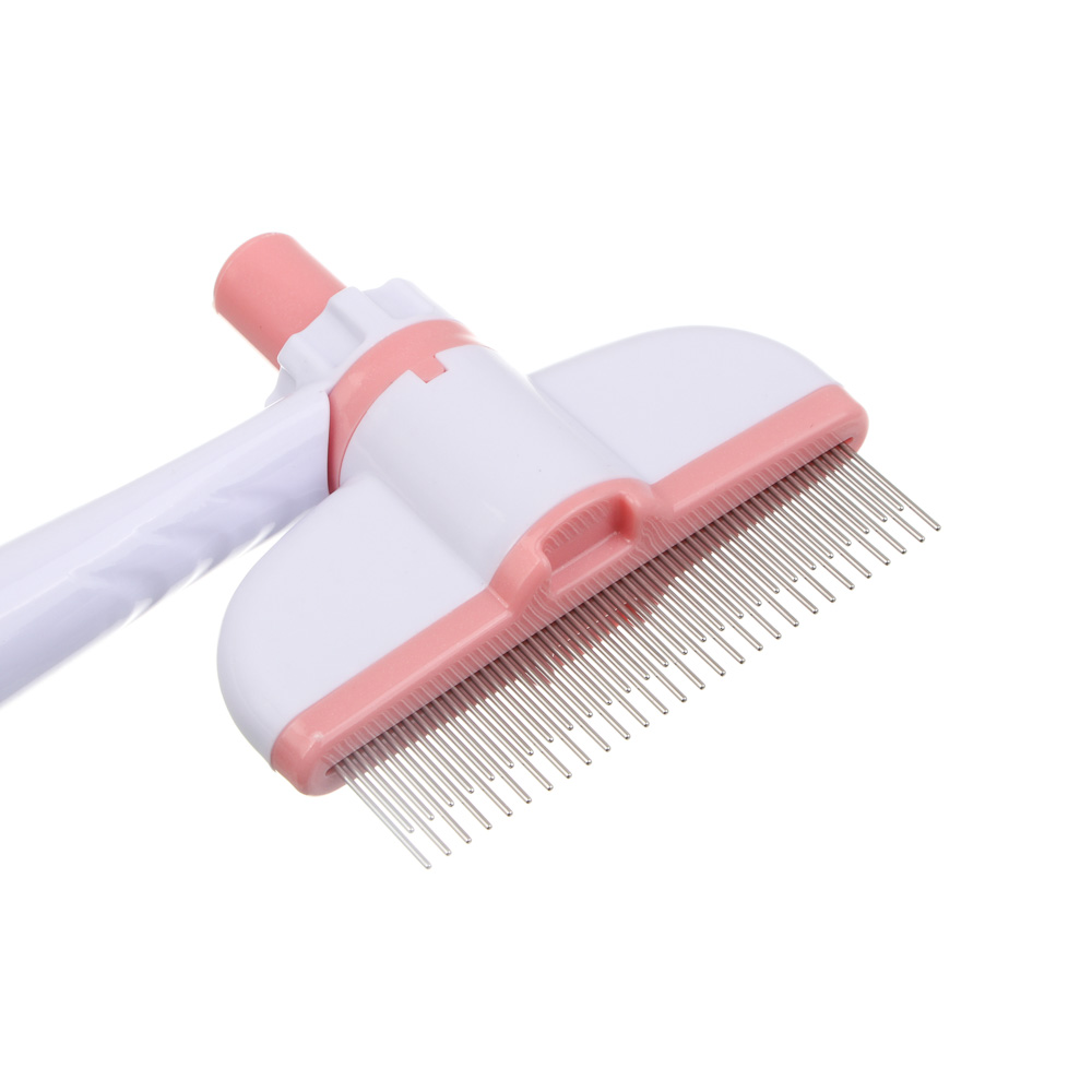 Расческа для животных с кнопкой удаления шерсти тм VETTA, пластик, металл, 18 см, арт.№ 273-591