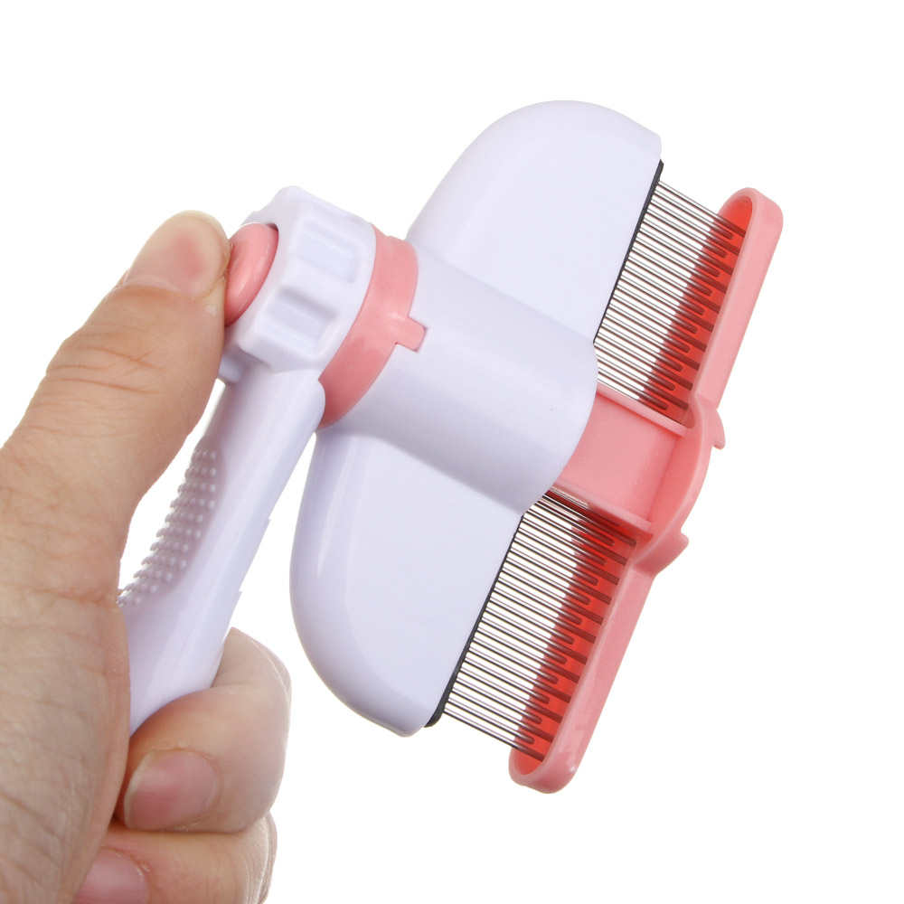 Расческа для животных с кнопкой удаления шерсти тм VETTA, пластик, металл, 18 см, арт.№ 273-591