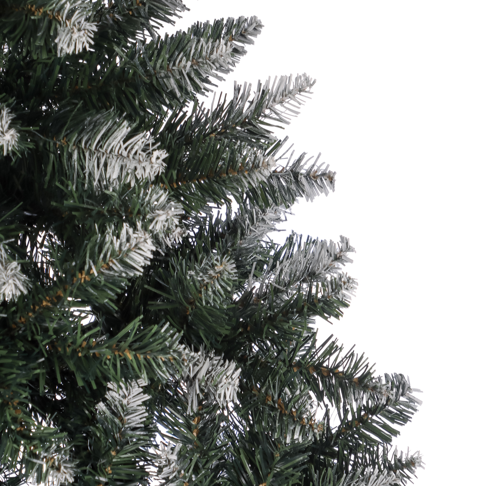 Ель искусственная "Европейская большая" 220 см с белоснежными кончиками, 934 ветки, ПВХ, арт.№ 385-440