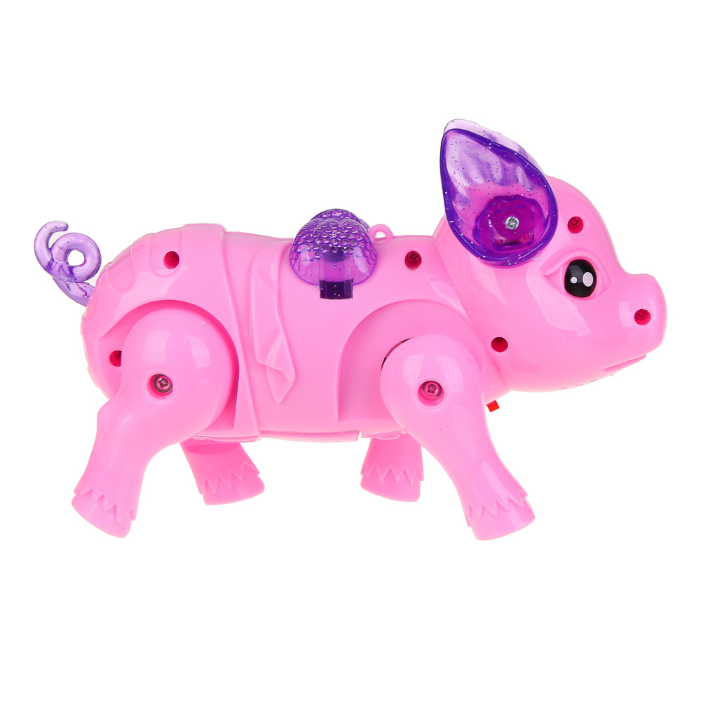 ИГРОЛЕНД Игрушка интерактивная, поросенок, звук, свет, 3хAA, PP, ABS, 22х5х22 см, арт.№ 272-880