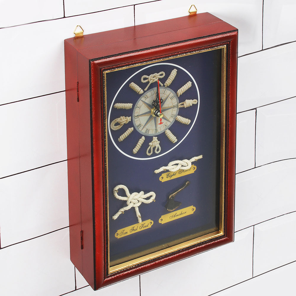 LADECOR Ключница декоративная на 6 крючков, дерево, стекло, 30х20х7см, арт.08-08, арт.№ 510-073