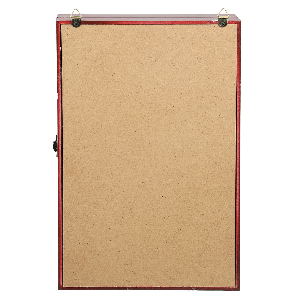 LADECOR Ключница декоративная на 6 крючков, дерево, стекло, 30х20х7см, арт.08-08, арт.№ 510-073