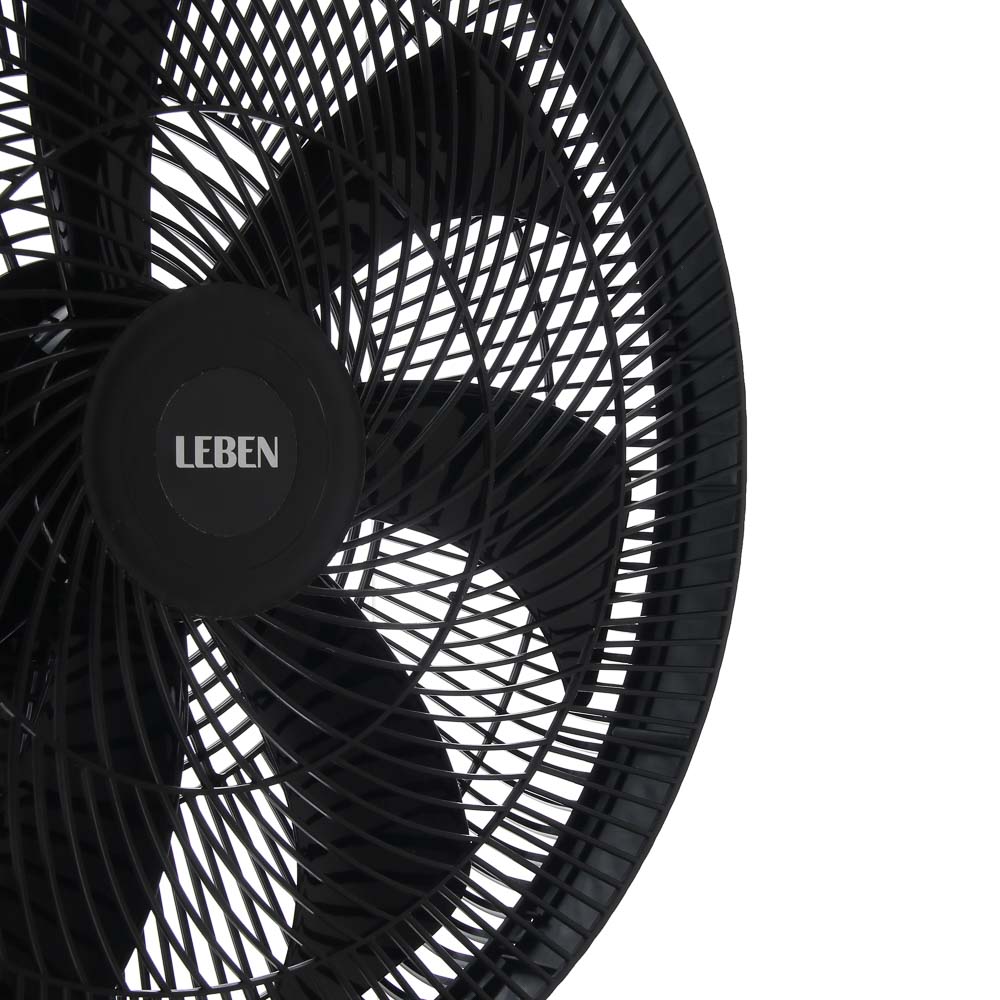 Вентилятор напольный тм LEBEN 40Вт, 8 скоростей, диаметр 41см, 220в, таймер, пульт ДУ, черный, арт.№ 243-012