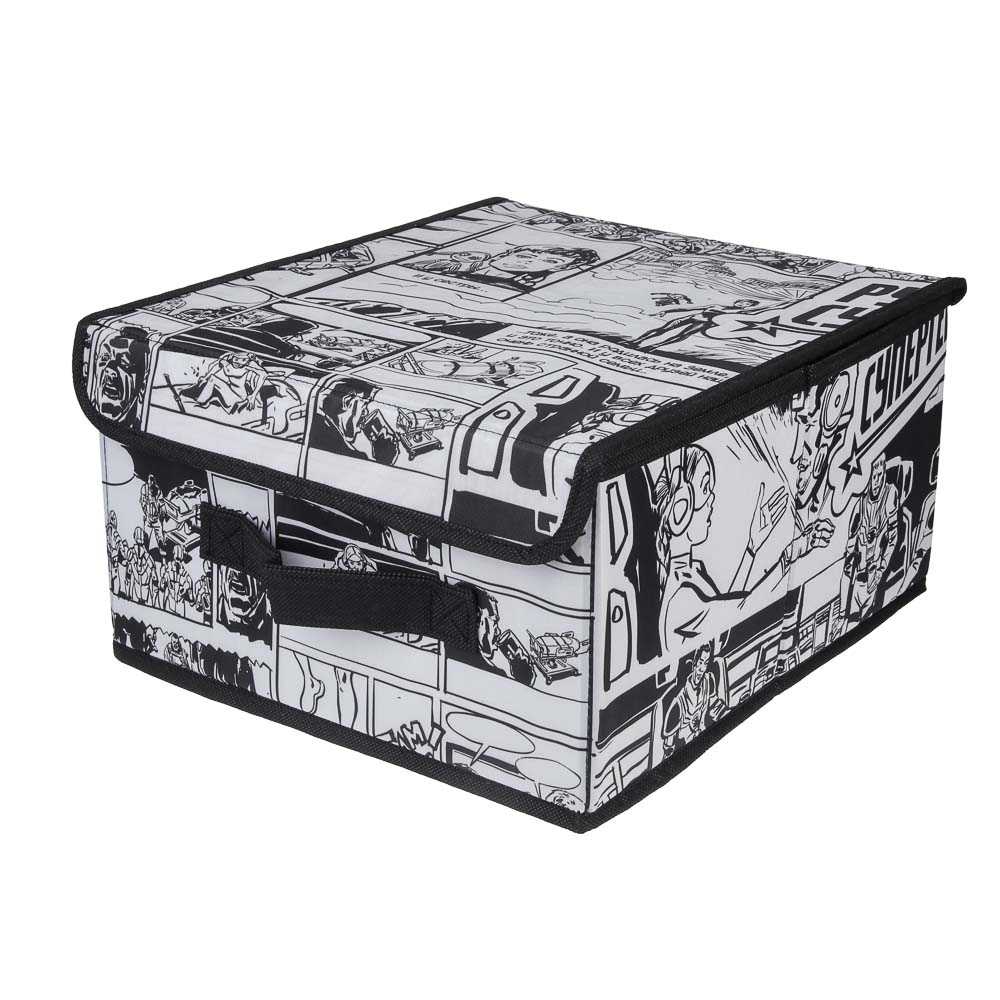 BY Русские Супергерои Короб с крышкой, 28x30x16 см, полиэстер, комикс, арт.№ 457-802