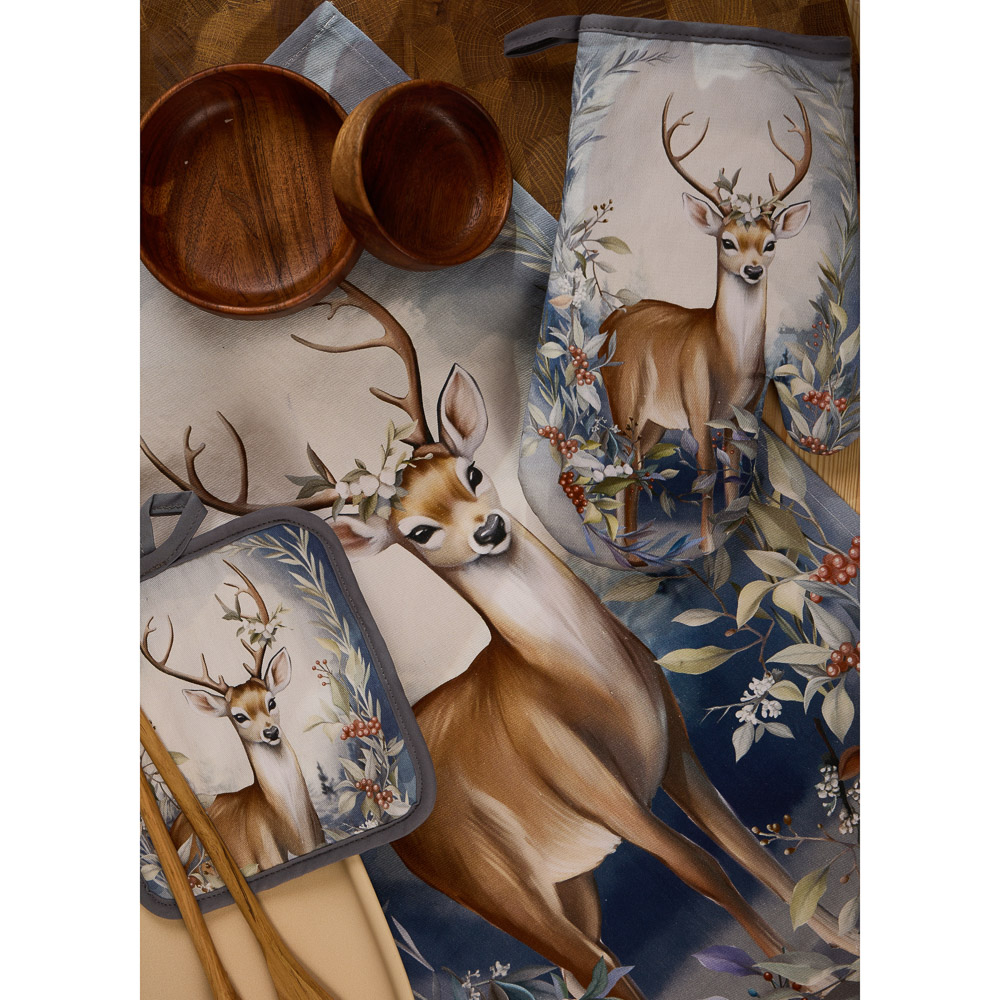 PROVANCE Нордик Прихватка-варежка, 18х28см, 100% хлопок, олень, арт.№ 492-288