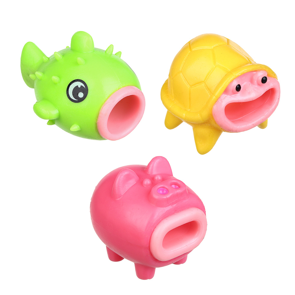 ИГРОЛЕНД Антистрес жмялка-нажималка, TPR, 4х4см, 3 дизайна, арт.№ 297-093