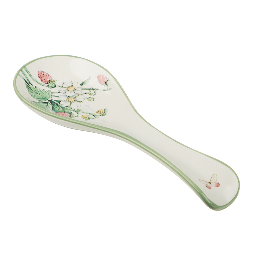 MILLIMI Земляника Подставка под ложку, 24х9х2,5см, керамика, арт.№ 824-203