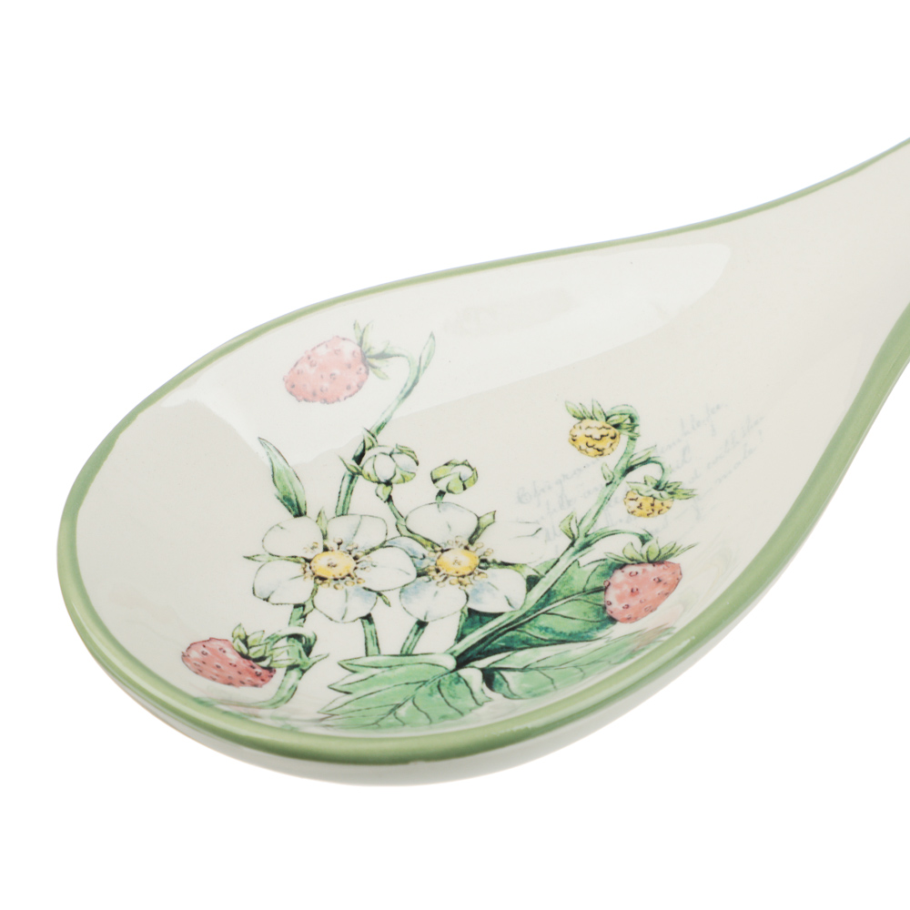 MILLIMI Земляника Подставка под ложку, 24х9х2,5см, керамика, арт.№ 824-203