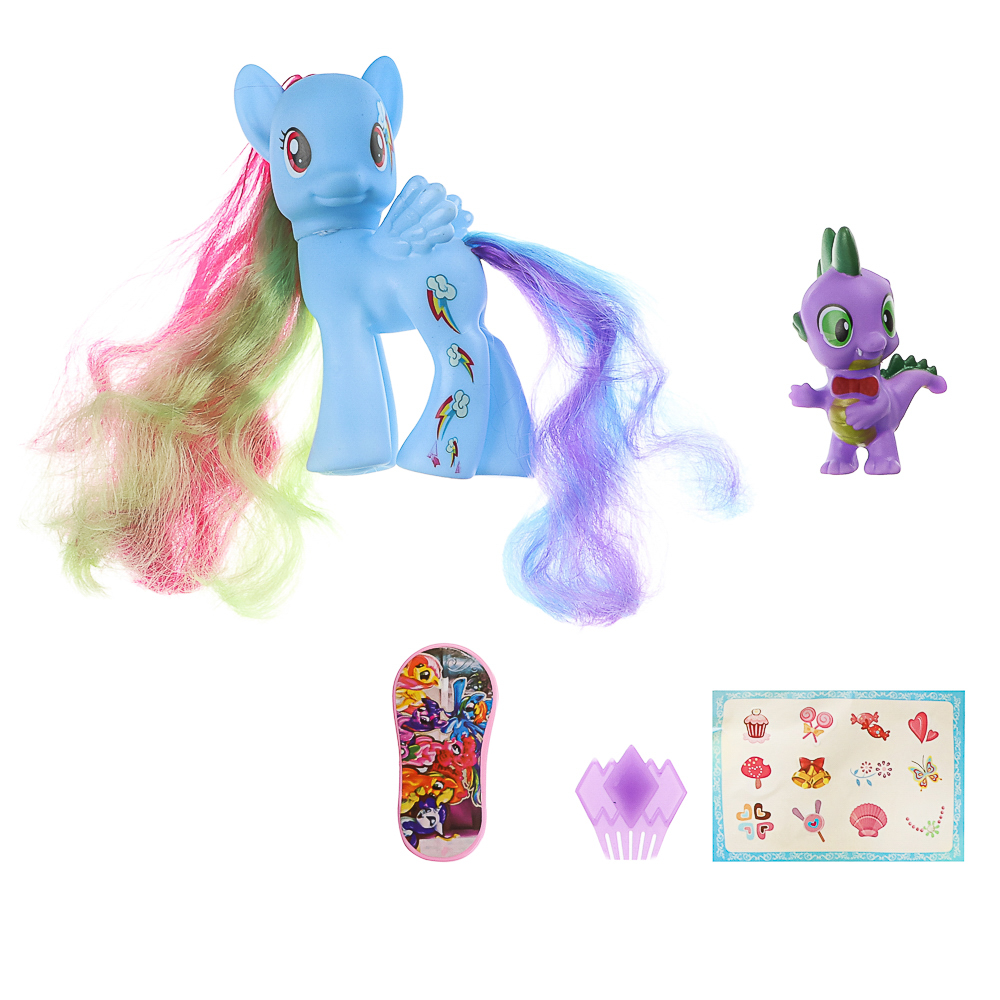 Игровой набор Abtoys Моя лошадка Пони с малышом дракончиком, арт.№ 258-120