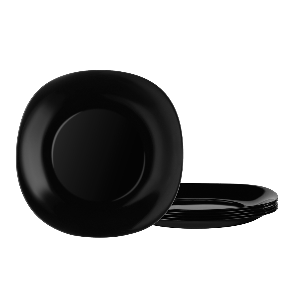 MILLIMI Блэк Набор столовой посуды 19 пр., опаловое стекло, квадратный, арт.№ 818-205