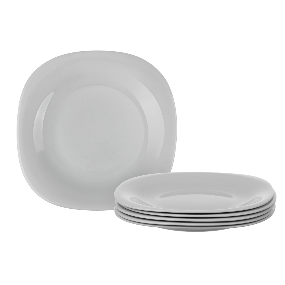 MILLIMI Грей Набор столовой посуды 19 пр., опаловое стекло, квадратный, арт.№ 818-232