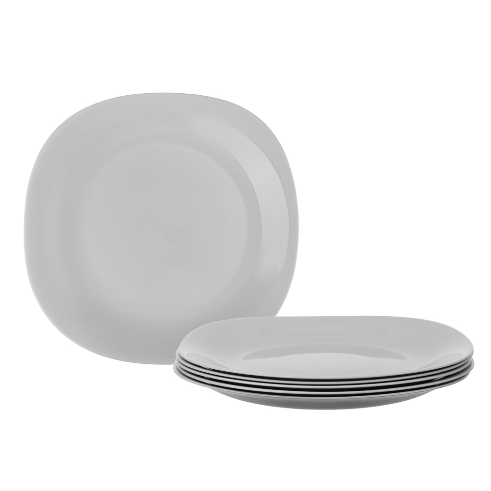 MILLIMI Грей Набор столовой посуды 19 пр., опаловое стекло, квадратный, арт.№ 818-232