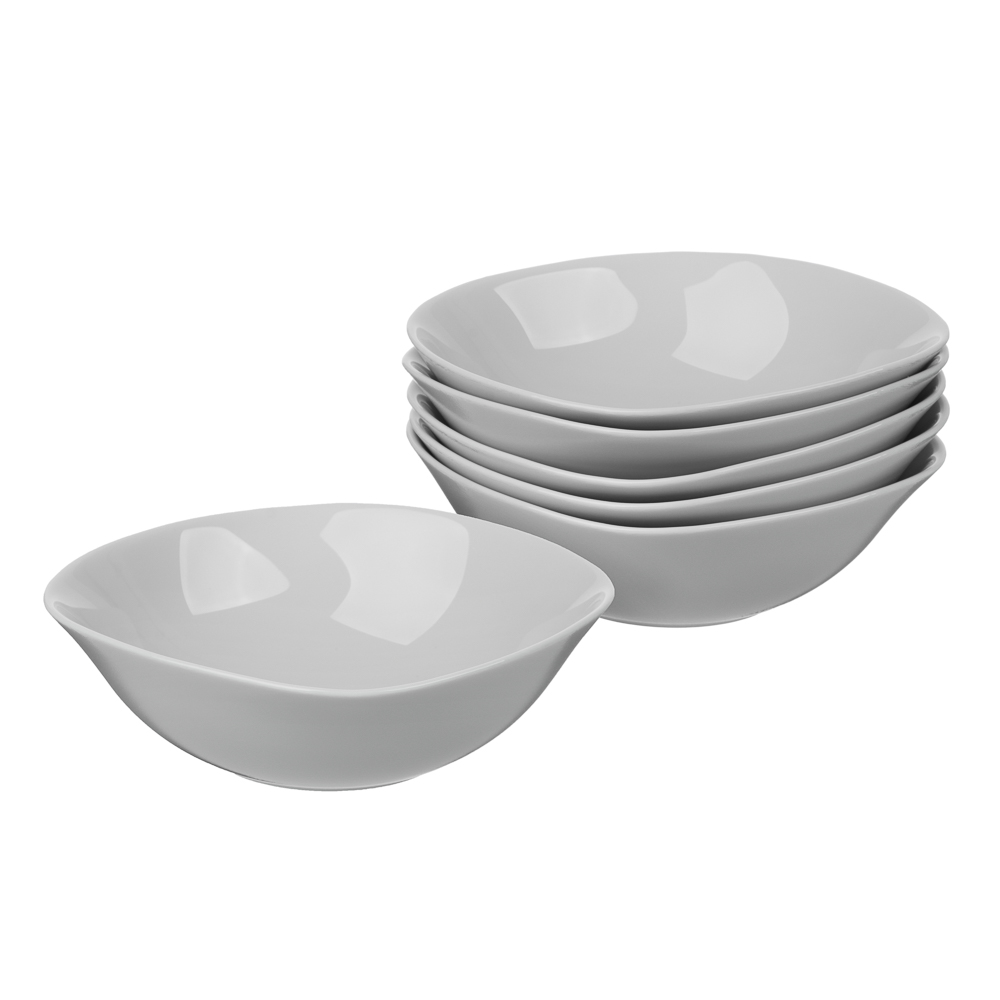 MILLIMI Грей Набор столовой посуды 19 пр., опаловое стекло, квадратный, арт.№ 818-232