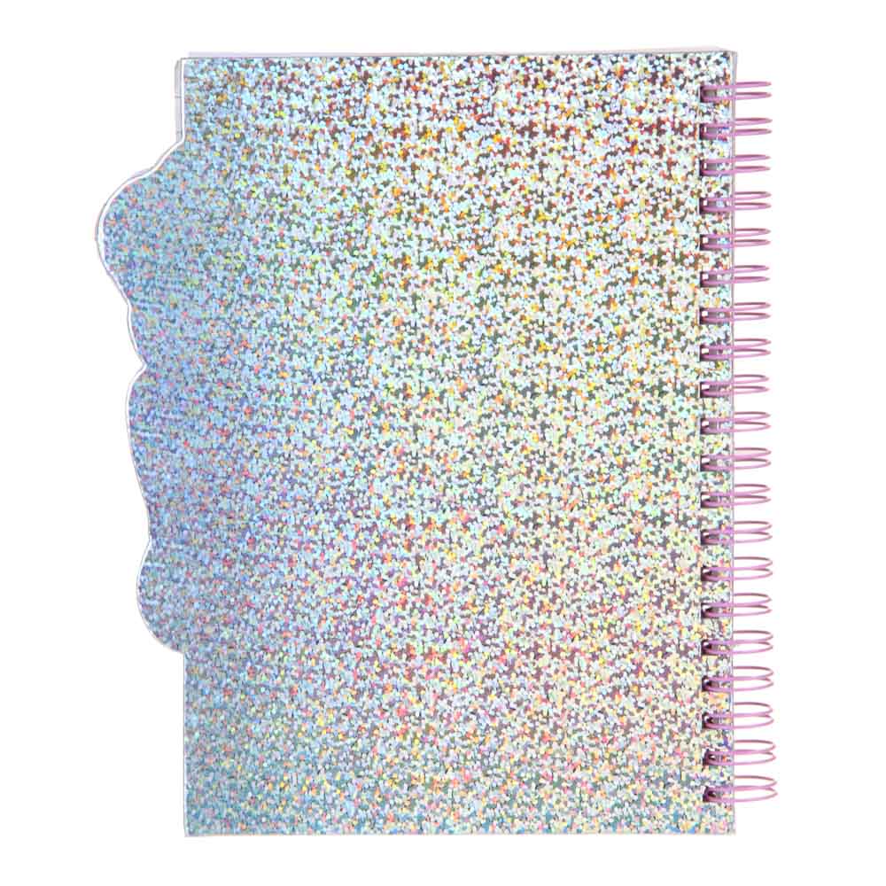 Записная книжка фигурная, 12,8-19,6х16,7-17,8см, 60л., голограф.обл., аппликация ПВХ, спираль, 3диз., арт.№ 557-019
