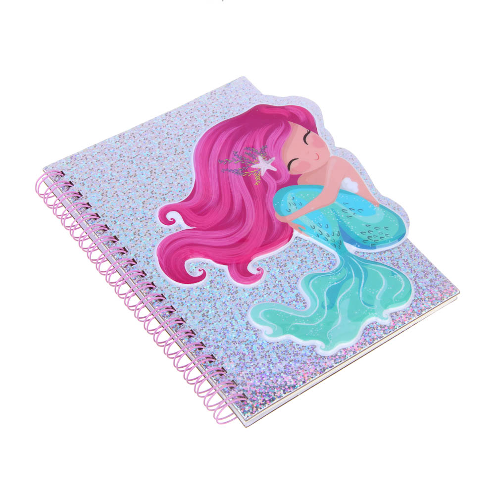 Записная книжка фигурная, 12,8-19,6х16,7-17,8см, 60л., голограф.обл., аппликация ПВХ, спираль, 3диз., арт.№ 557-019