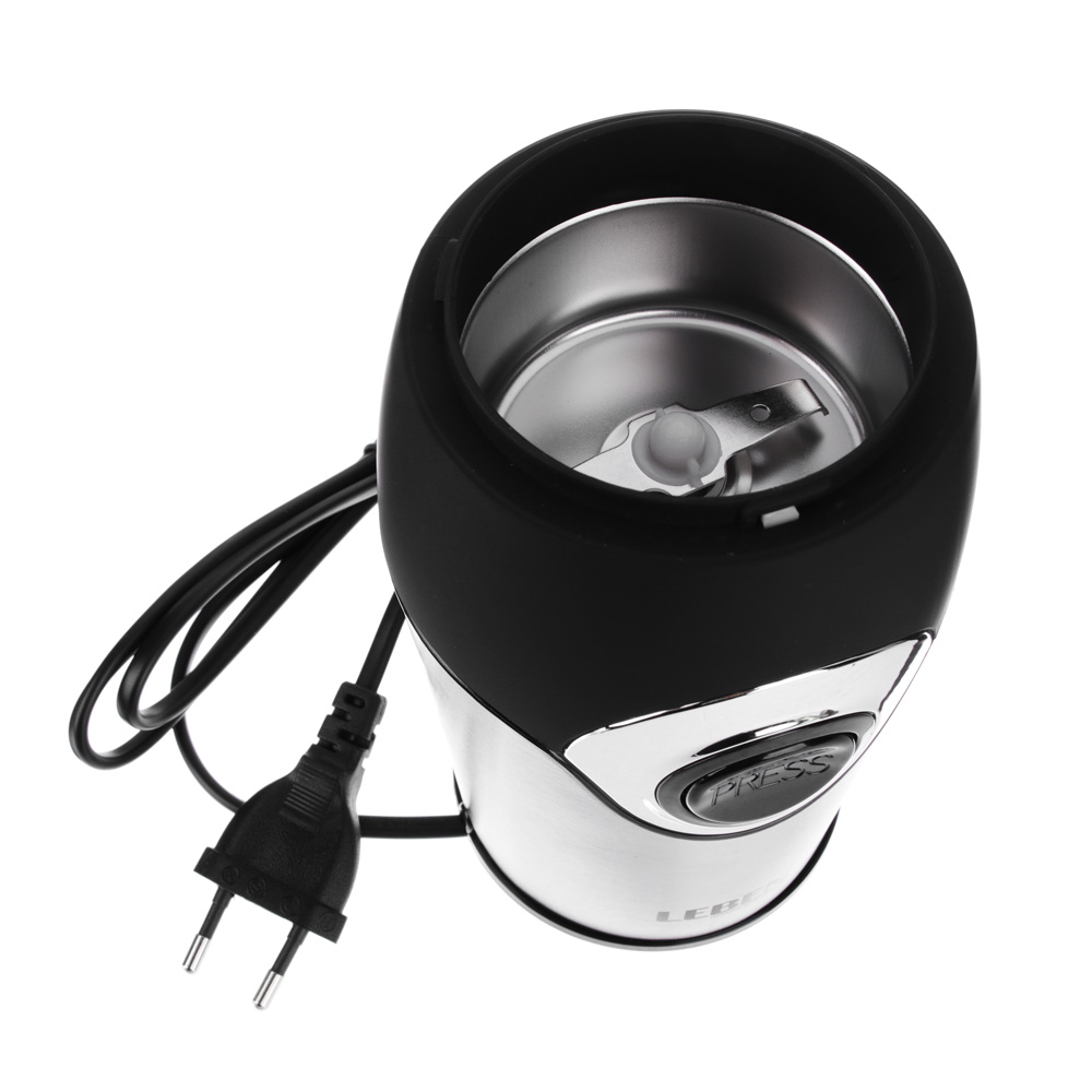 LEBEN Кофемолка 200Вт, загрузка 50гр, металл, soft touch, арт.№ 286-028