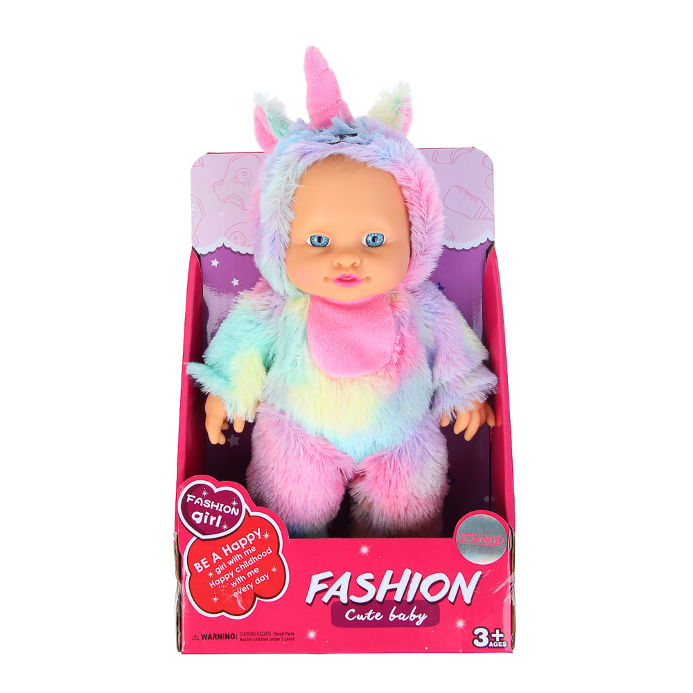 ИГРОЛЕНД Пупс в кигуруми 24 см, PVC, PP, полиэстер, 16,5х7,5х25,5 см, арт.№ 436-163