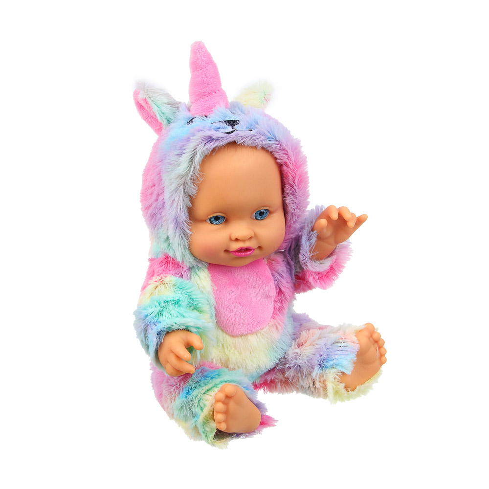 ИГРОЛЕНД Пупс в кигуруми 24 см, PVC, PP, полиэстер, 16,5х7,5х25,5 см, арт.№ 436-163