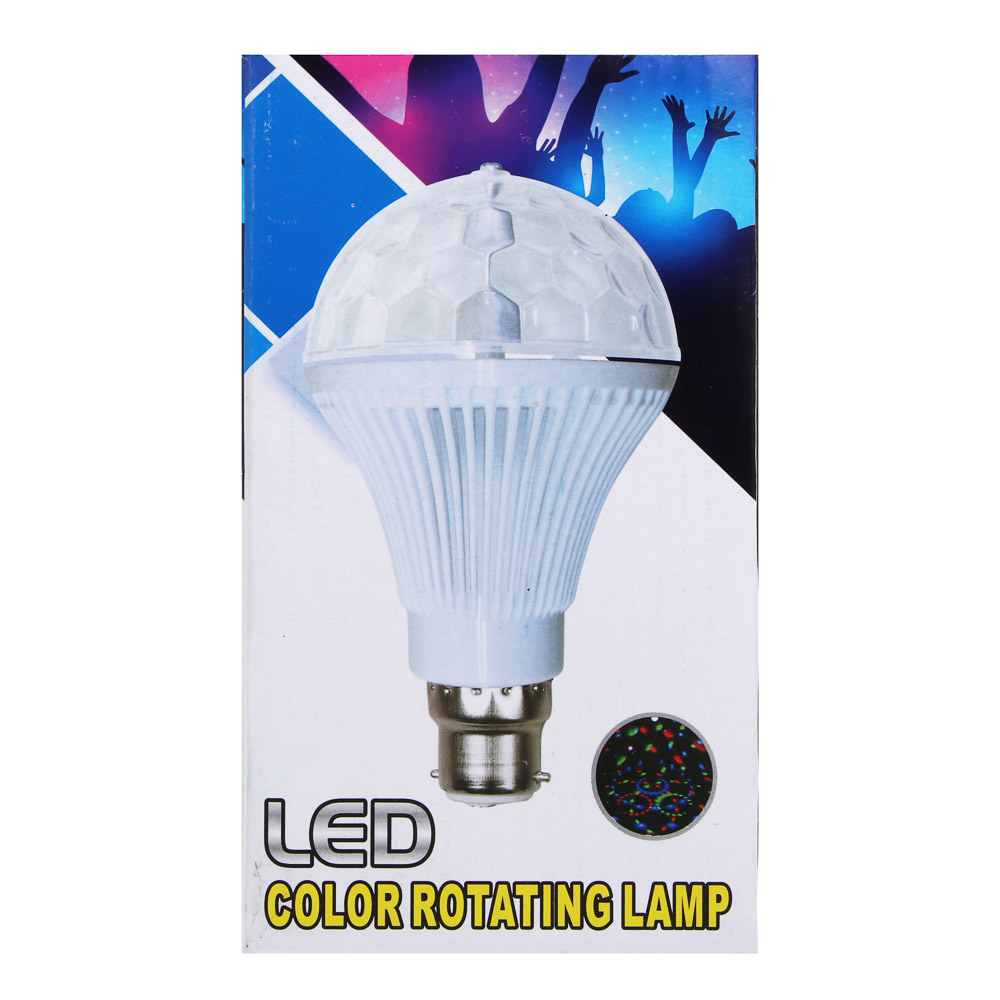 Лампа "Диско", 13.7х7.2см, 3LED, RGB, авторежим, АC85-260V, 260В, арт.№ 925-416