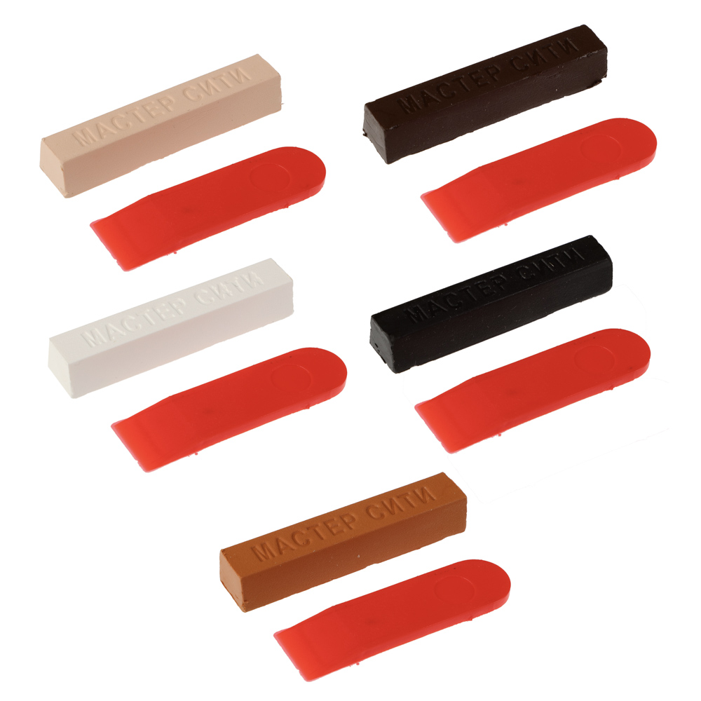 Воск мебельный мягкий, стальная вата/шпатель, 5 цветов, арт.№ 422-008