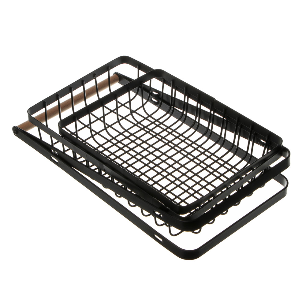 Корзина для фруктов двухярусная тм SATOSHI, 22x14x25 см, углеродистая сталь, арт.№ 827-133