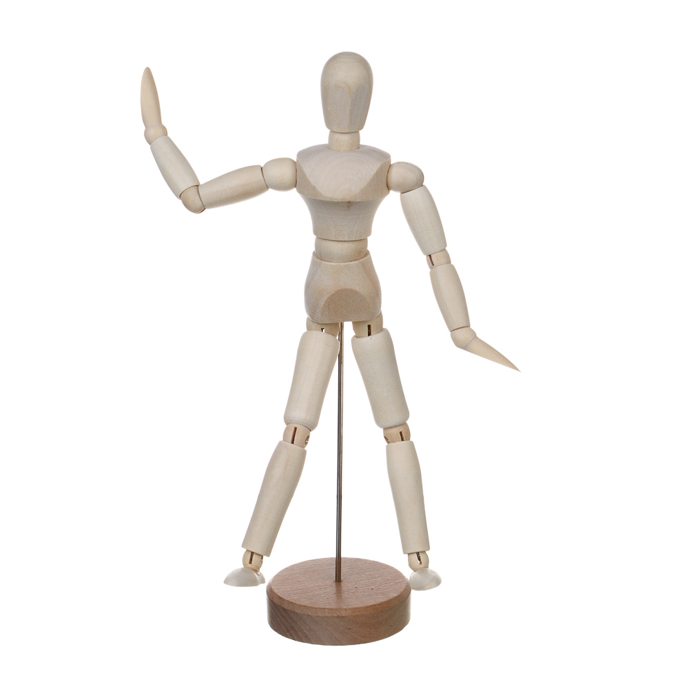 Фигурка декоративная "Деревянный человечек", 5,5х21,5 см, дерево, металл, арт.№ 509-926