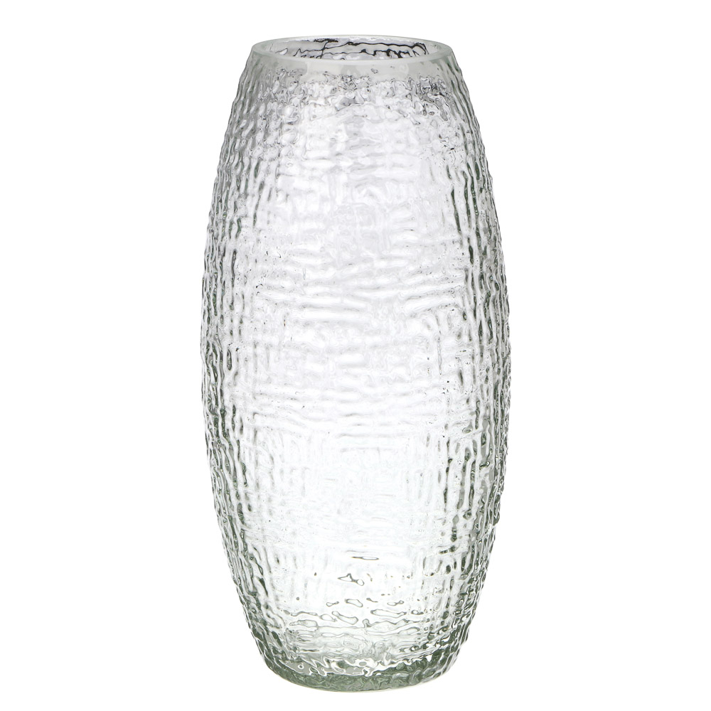 Ваза, 10х19,5 см, стекло, прозрачная, арт.№ 502-196