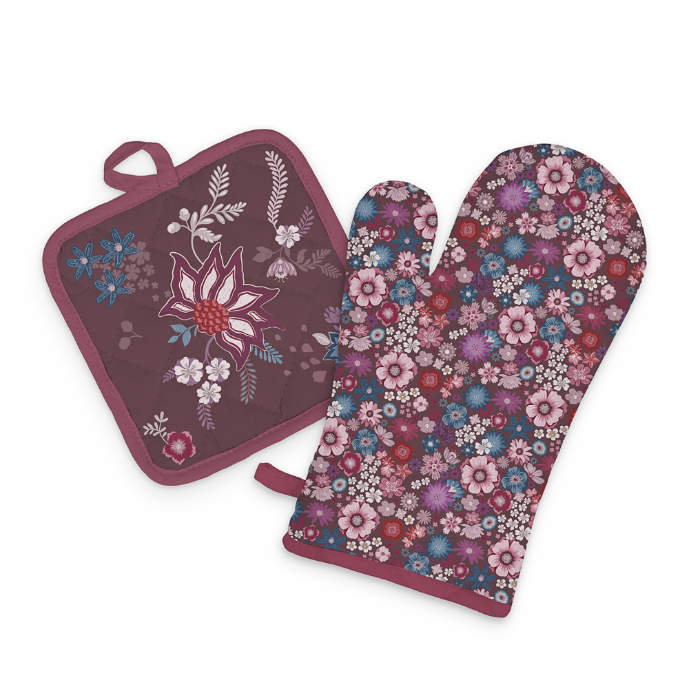 Прихватка тм PROVANCE Бургунди 18х18см, 100% хлопок, 2 дизайна, арт.№ 493-177